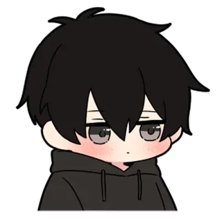 🖤 anime, cute, sad, boy, manga telegram sticker