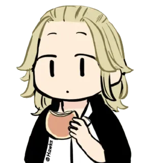 😐 @Hawks Anime, Kreskówka, Postać, Słodkie, Grafika cyfrowa telegram sticker