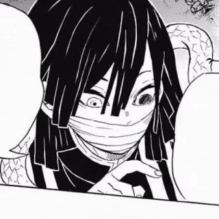 🈁 Obanai Iguro Demon Slayer Obanai Iguro, Demon Slayer, Anime, Manga, Serpent, Pillier whatsapp sticker