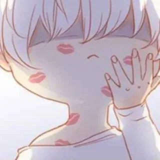 🌧 beso, dibujos animados, anime, labios, amor, cariño telegram sticker