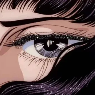 👁 目, グリッター, アニメ, メイク, 美容 telegram sticker