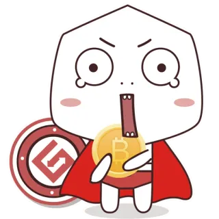 😋 Cartoon, Münze, Umhang, Wütend, Krypto, Bitcoin telegram sticker