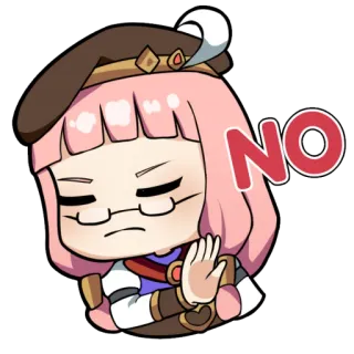 ✋ NO desenho animado, adesivo, personagem, não, negação, rejeição telegram sticker