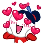 😍 amor, corazones, lindo, dibujos animados, emoji, expresión telegram sticker