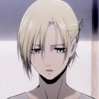 🦢 Annie Leonhart Attack on Titan Anime, Personagem, Loira, Garota telegram sticker