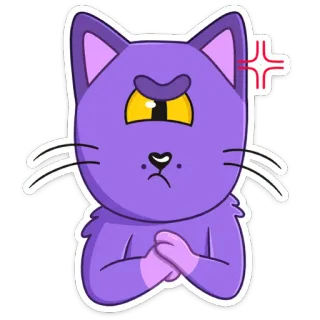😡 kucing marah, pemarah, stiker kucing, kartun, hewan peliharaan telegram sticker