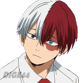 😕 Shoto Todoroki My Hero Academia Anime, Manga, My Hero Academia, Shoto Todoroki telegram sticker