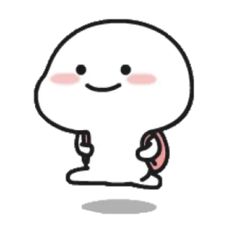 ☁ niedlich, figur, cartoon, laufend telegram sticker
