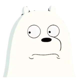 😖 Ice Bear We Bare Bears Ice Bear, We Bare Bears, desenho animado, urso, animação, engraçado telegram sticker