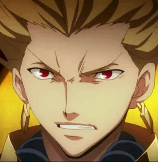 ✨ Gilgamesh Fate/stay night Anime, Król, Łucznik, Fate, Złoty telegram sticker
