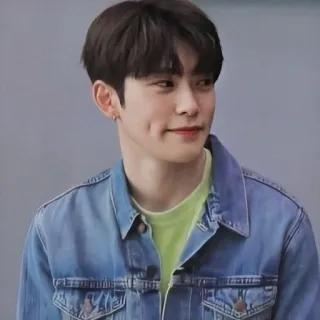 📸 人, 男人, 牛仔外套, 肖像, 休闲, 韩国 telegram sticker