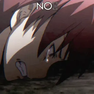 🤔 NO Anime, Triste, Pleurs, Larmes, Expression telegram sticker