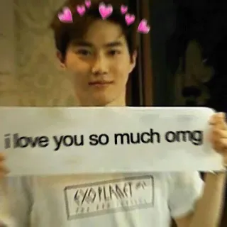 😍 i love you so much omg amour, coeur, exo, kpop, fan, mignon, message telegram sticker