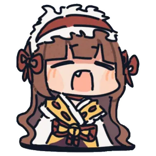 ⭐️ Аниме, Мультфильм, Девушка, Горничная, Персонаж telegram sticker