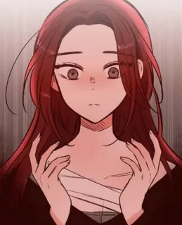 😧 女性, 角色, 数字艺术, 女性, 插画 telegram sticker