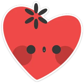 ❤️ cuore, rosso, carino, adesivo, cartone animato, amore, san valentino whatsapp sticker