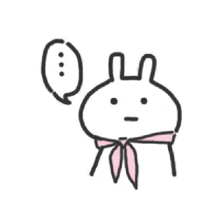 😐 cartoon, rabbit, cute, animal, sticker telegram sticker