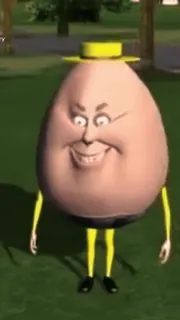 🤩 uovo, humpty dumpty, cartone animato, personaggio, divertente, illustrazione telegram sticker