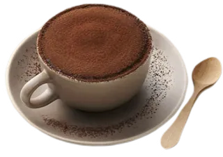 😃 Tiramisu, Kawa, Deser, Kuchnia włoska, Filiżanka, Jedzenie, Kakao telegram sticker