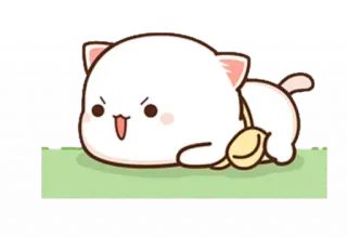 😥 кот, милый, животное, мультфильм, стикер telegram sticker