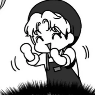 🤍 Мультфильм, Аниме, Манга, Иллюстрация, Милый, Счастливый telegram sticker