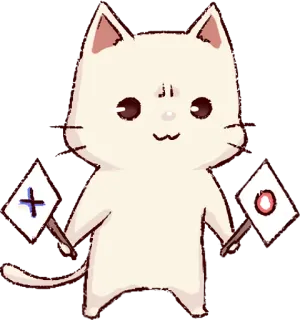 👍 cat, animal, cute, sticker, flag, cartoon telegram sticker