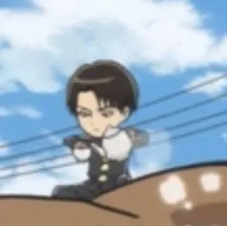 🥀 Levi Ackerman Attack on Titan Levi, Attack on Titan, Anime, Manga, Chibi, Charakter telegram sticker