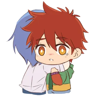 ❤️ Anime, Manga, Chibi, Umarmung, Süß, Cartoon, Kunst, Freundschaft telegram sticker