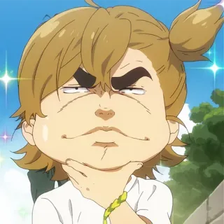 😎 Anime, Cartoon, Figur, Ausdruck, Lustig, Sticker whatsapp sticker