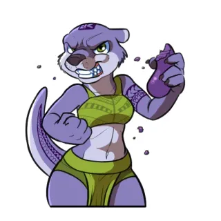 🚫 นาก, มานุษยรูปนิยม, การ์ตูน, สัตว์, ตัวละคร, สติกเกอร์ telegram sticker