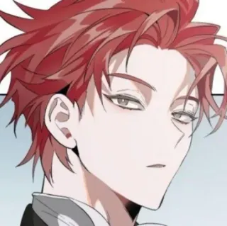 🥀 Anime, Manga, Manhwa, Pelo Rojo, Personaje, Ilustración telegram sticker