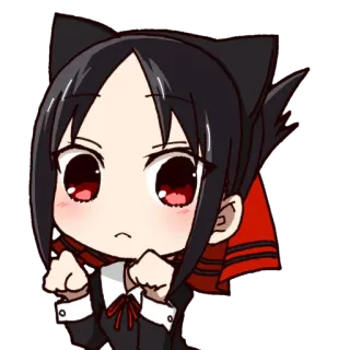 🌈 Kaguya Shinomiya Kaguya-sama: Love Is War Anime, Kawaii, Kaguya-sama: Love is War, Manga, Mignon, Oreilles de chat telegram sticker