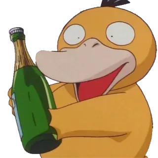 🍺 Psyduck pokemon, Psyduck, bia, chai whatsapp sticker
