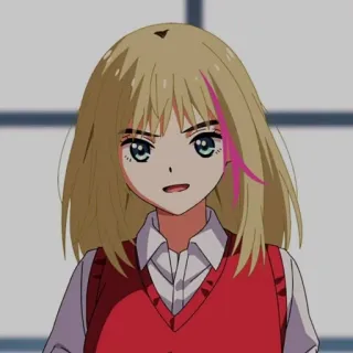 🎵 аниме, девушка, блондинка, милая, женщина telegram sticker