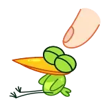 ☺️ 새, 손가락, 만화, 귀여운, 눌림, 동물 telegram sticker