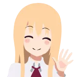 👋 anime, girl, peace sign, cute whatsapp sticker