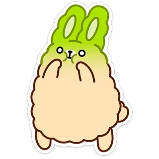 🤢 可爱, 动物, 兔子, 兔, 贴纸, 卡通 telegram sticker