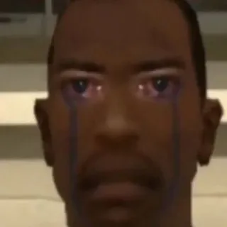 😭 CJ Grand Theft Auto: San Andreas video game, chorando, personagem, triste, gta, san andreas whatsapp sticker