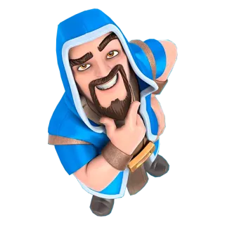 ⛓ Wizard Clash of Clans sorcier, Clash of Clans, magie, personnage, jeu whatsapp sticker
