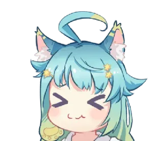 😆 Anime, Kat, Leuk, Kawaii, Emoji, Sticker telegram sticker