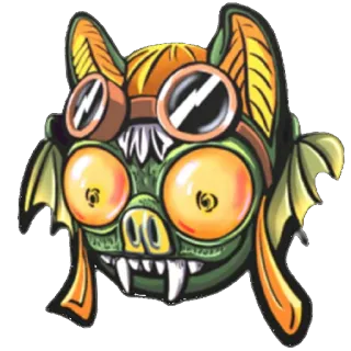 😄 Fledermaus, Tier, Cartoon, Flügel, Kreatur telegram sticker