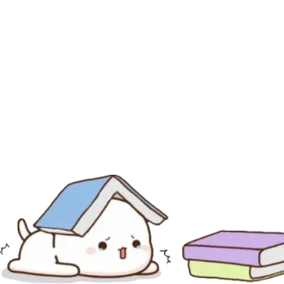 📚 dog, book, cute, animal, reading whatsapp sticker