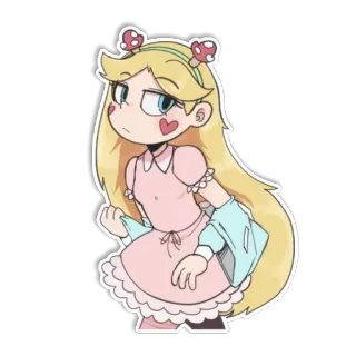 😑 Star Butterfly Star vs. the Forces of Evil การ์ตูน, ตัวละคร, อนิเมะ, สตาร์ บัตเตอร์ฟลาย, เจ้าหญิง, ผมบลอนด์ telegram sticker