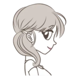 🙃 kartun, gadis, imut, wanita, anime telegram sticker