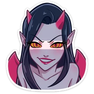 😈 quỷ, ác quỷ, gợi cảm, quái vật, anime whatsapp sticker