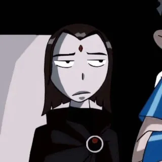 😶 Raven Teen Titans Cartone animato, Teen Titans, Raven, Strega, Supereroe telegram sticker