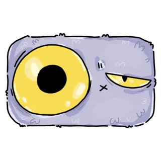 🥴 eye, monster, cartoon, character, cute, sticker telegram sticker