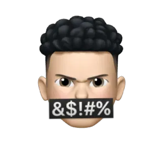 🤬 &$!#%@ emoji, censored, swearing, angry telegram sticker