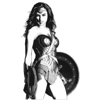 😘 Wonder Woman superhéroe, mujer, guerrera, cómic, película, DC Comics telegram sticker