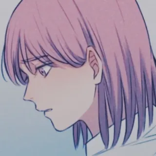 🍧 Anime, Manga, Capelli rosa, Ritratto, Personaggio, Illustrazione telegram sticker